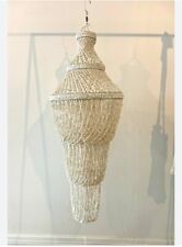 shell chandellier tier white