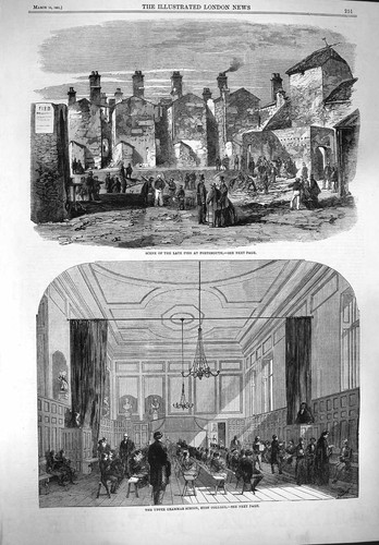 Old antique print 1861 - antique,