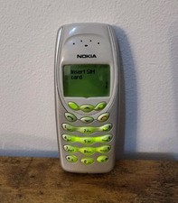 NOKIA 3410 MOBILE PHONE Vintage Retro Phone Silver/Grey. Vgc 