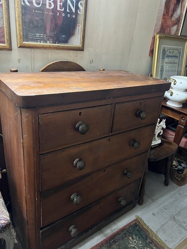 Early victorian mahogany chest - early,