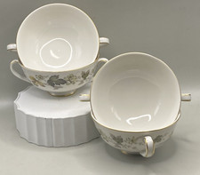 SET OF 4 ROYAL DOULTON LARCHMONT TC 1019 PEDESTAL SOUP COUPES 1ST QUAL.