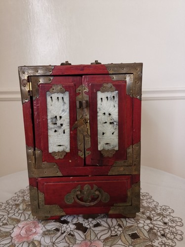 Vintage chinese wood brass - vintage,