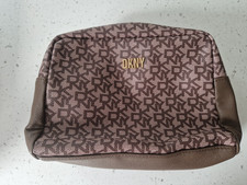 DKNY Faux Leather Brown Toiletry Bag