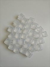 30 Reusable Ice Cubes Clear Plastic. Mostly Unused