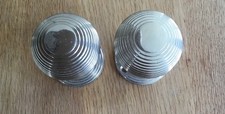 WILLOW & STONE Polished Nickel Beehive Door Knobs, Solid Brass, Heavy