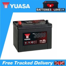 Yuasa YBX3031 SMF Battery - 12V 72Ah 600CCA - 3Y Warranty