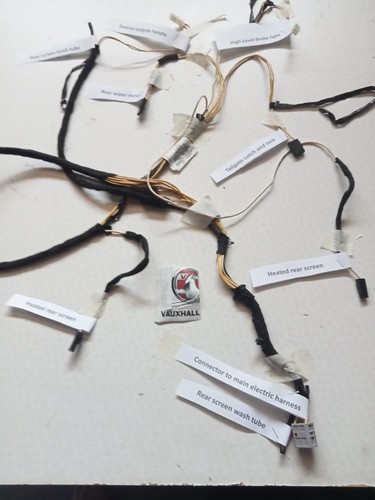 Corsa tailgate wiring loom - wiring,