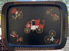 Vintage Black Metal Serving