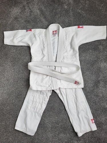 White judo 120cm jacket - white,