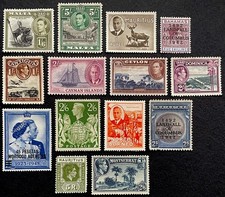 British Empire, Selection of 14 George VI Higher Denomination Mint Hinged Stamps