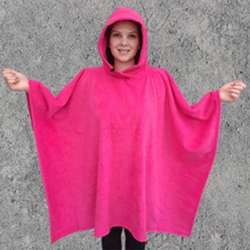 Pink Fleece Hooded Blanket Scout Guide Camp Blanket Poncho