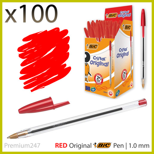 Original red bic cristal pens - original,