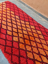 Vintage Moroccan Berber tribal woollen rug    196 x 100 cm