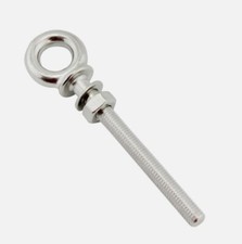 60mm Boat Long Shank Collared Eye Bolt - Marine  316 Grade Stainless Steel