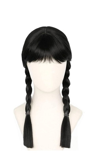 Adults black long pigtails - adults,