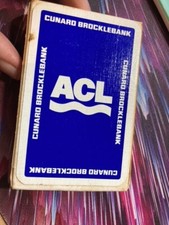 Vintage Cunard Brocklebank ACL Playing Cards, c1967