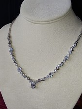 Sterling Silver And Diamonique Necklace