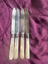 Vintage Mother of Pearl Handled Butter Spreaders X 4