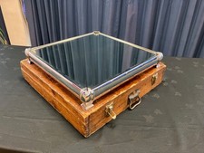 Square Silver (Chrome) Wedding Cake Stand with Mirrored Top