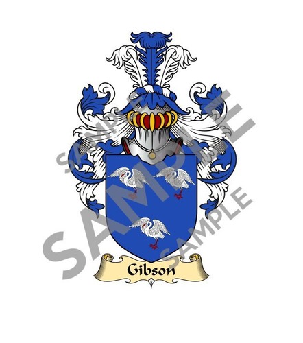Gibson surname coat arms - surname,