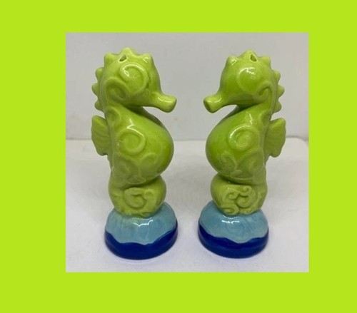 Ceramic set seahorses salt - seahorses,