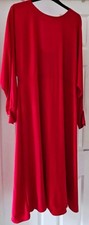 NWOT NEXT Lipstick Red Batwing Sleeve Gold Chain Dress UK Size L