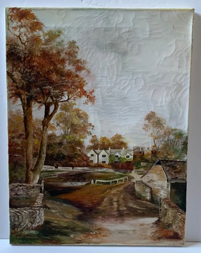 Vintage oil painting canvas - oil, on