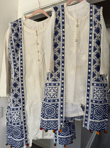 White salwar kameez - 2x,