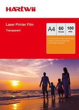 Overhead Projector OHP Film Acetate Clear A4 For Laser Printer - 60 Sheets Hartw