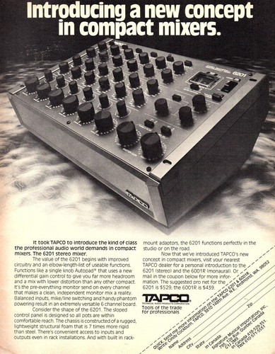 Vtg 70s tapco mixing - vtg,