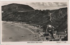 Real Photograph Postcard Nevin or Nefyn Beach From Point near Pwllheli Gwynedd
