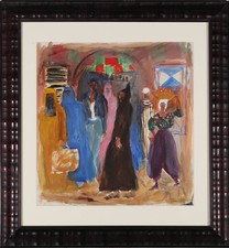 Judy Willoughby - Contemporary Gouache, The Busy Street