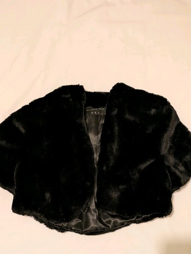 Debut cropped bolero faux - bolero, fur
