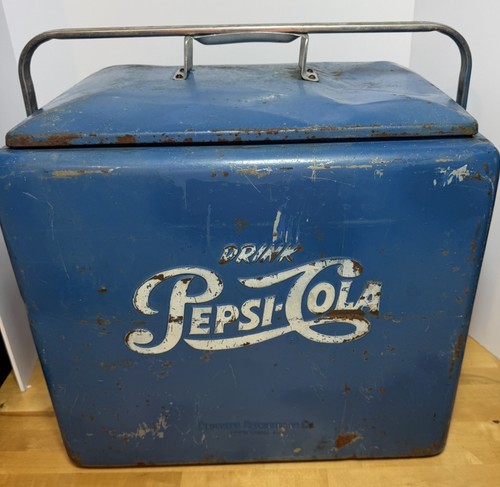 Vtg 1950s pepsi - cola, blue