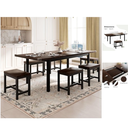 Elegant piece extendable - elegant, 7-piece