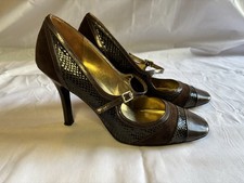 Jasper Conran Brown Mary Jane Shoes, UK 6 EU 39