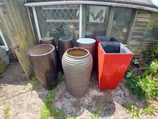 Large Round + Square Tall  Fibreglass Plant Pots   Indoor Outdoor. 