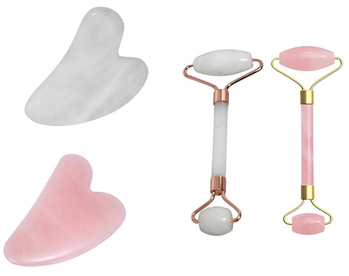 Jade face massage roller - face,