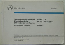Mercedes Benz 230 CE 300 CE Multilingual Chassis & Body Spare Parts List 1990