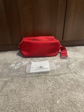 Red Burberry Toiletry / Makeup Bag Brand New￼