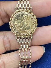 Half sovereign 1982 / 9 ct bracelet.
