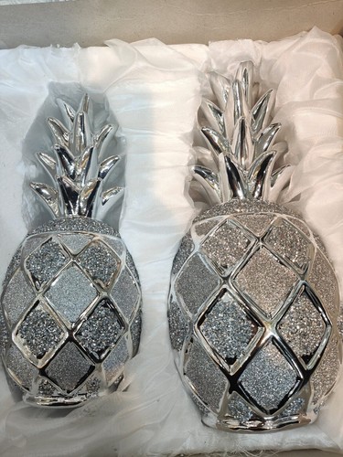Silver set 2 pineapples - of,