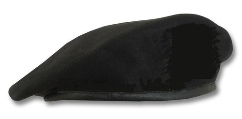 Army beret black new - army, wool