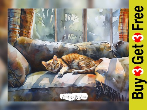 Sleeping cozy feline - sleeping,