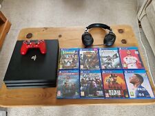 Sony Playstation 4 (PS4) Pro 1TB Console, Wireless Headset & Games Bundle