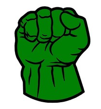 Hulk Fist coloured vinyl car