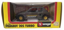 Burago 1/25 Scale 9106 Brown Peugeot 205 Turbo Diecast Model Car Boxed