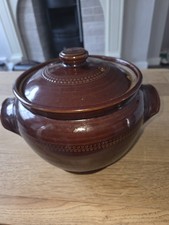 Brown Glazed Stoneware Soup