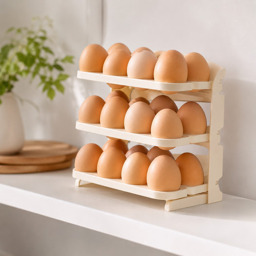 Tier foldable plastic egg - 3-tier,