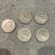Old Irish 50p 50 Pence Coin